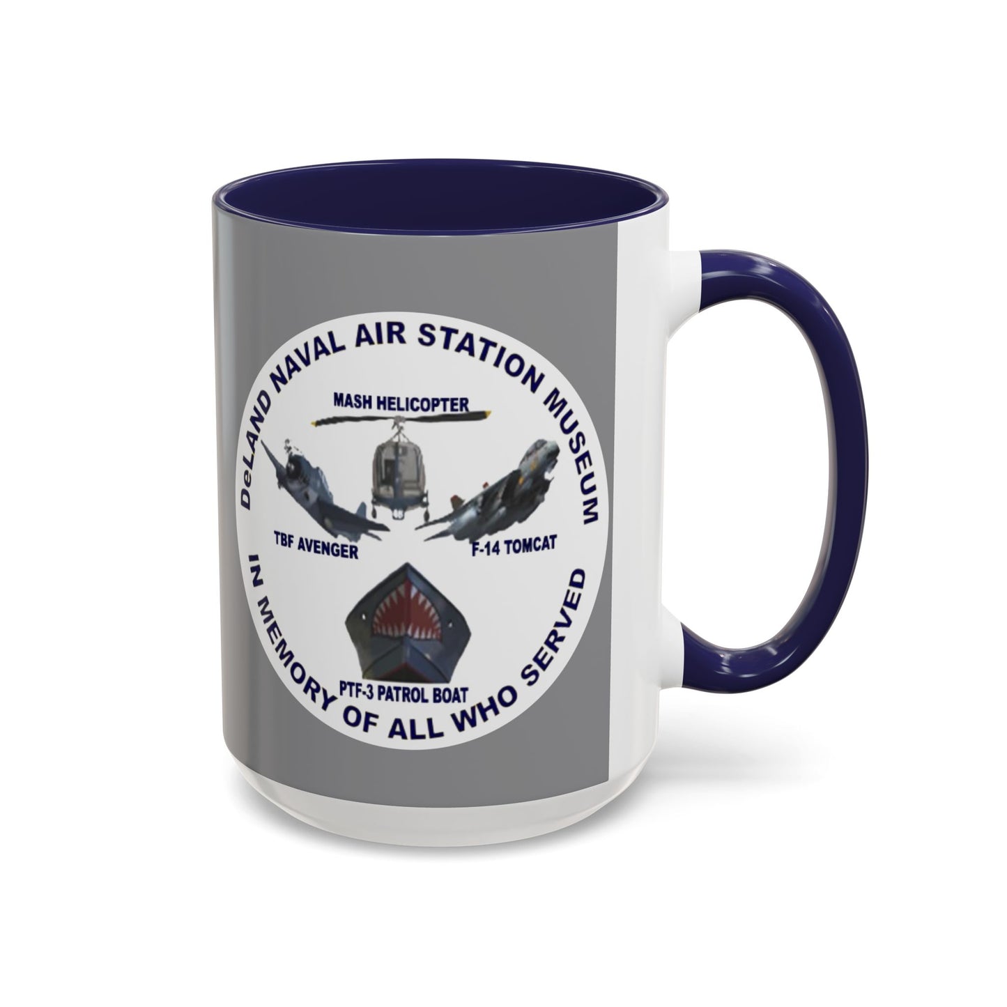 DNASM 2-sided, Founding & Student Art w/WhiteBG Grey Accent Mug by theGreenDragonTavern.shop