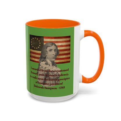Deborah Sampson, America's Mulan Green Accent Mug by theGreenDragonTavern.shop