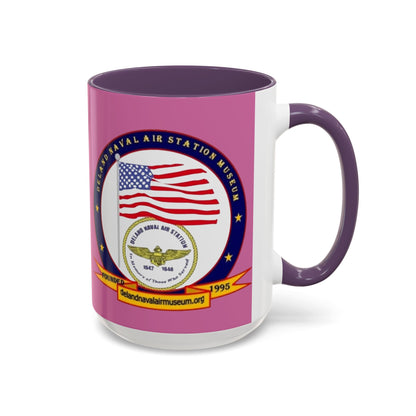 DeLand Naval Air Station Museum Pink Accent Mug by theGreenDragonTavern.shop