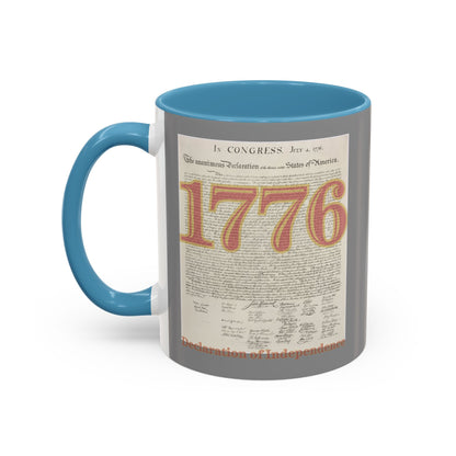 Declaration of Independence Grey Accent Mug by theGreenDragonTavern.shop