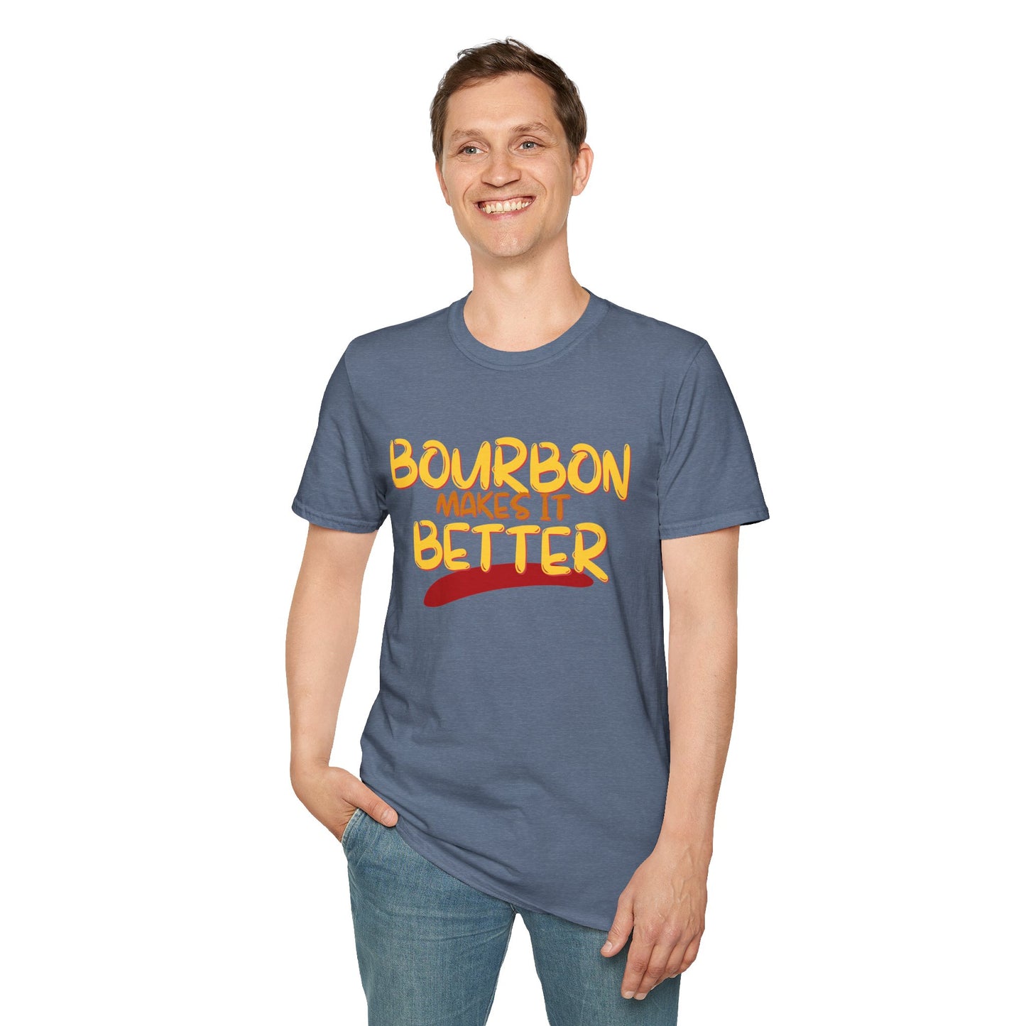 Bourbon makes it better DKcolors Unisex T-Shirt by theGreenDragonTavern.shop