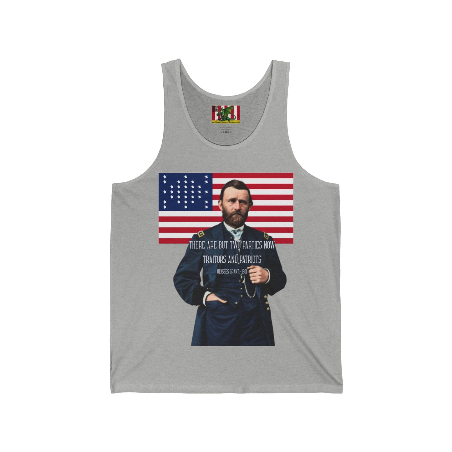 "Traitors and Patriots" Ulysses Grant Unisex Jersey Tank Top by theGreenDragonTavern.shop