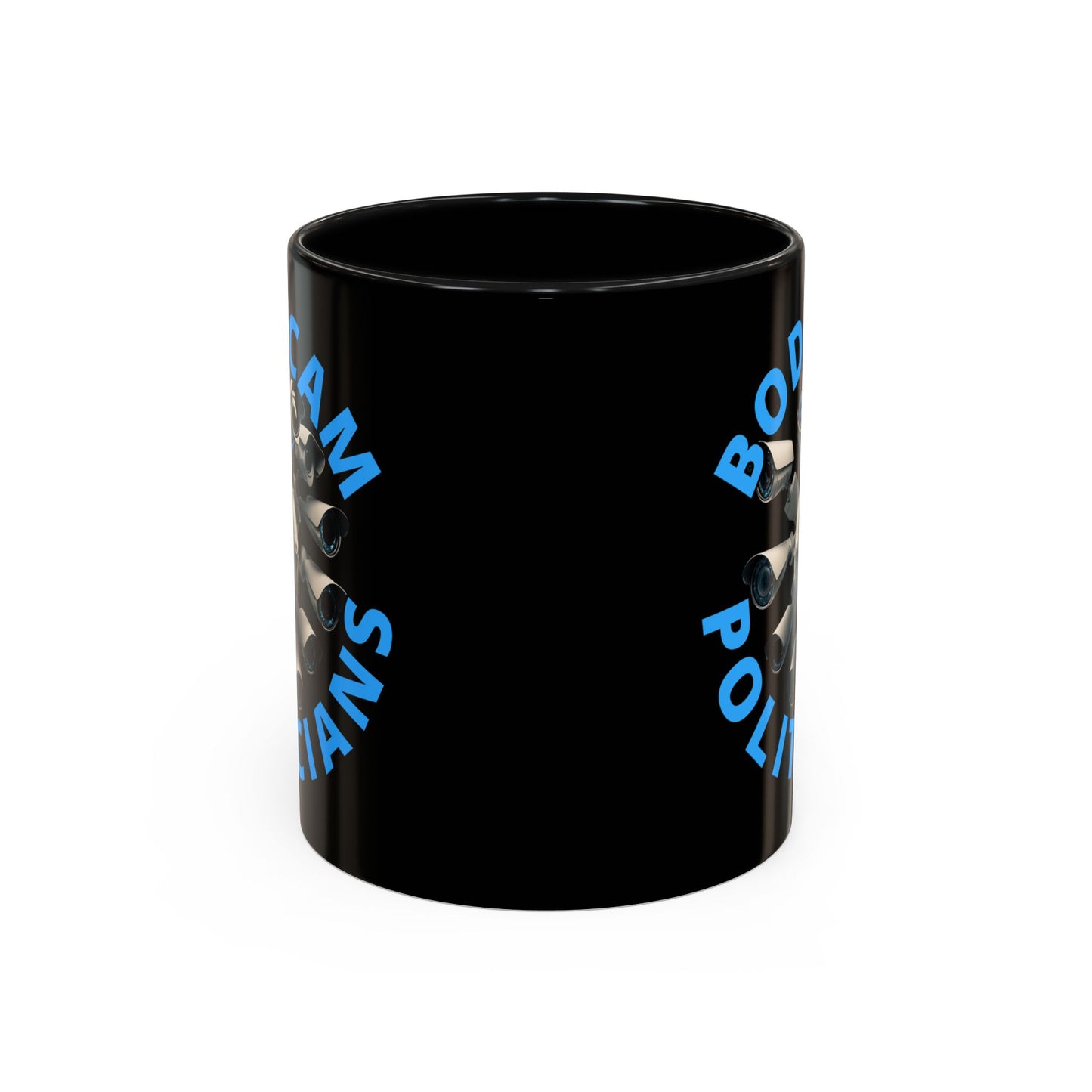 Bodycam the Politicians Cameras Black Accent Mug by theGreenDragonTavern.shop