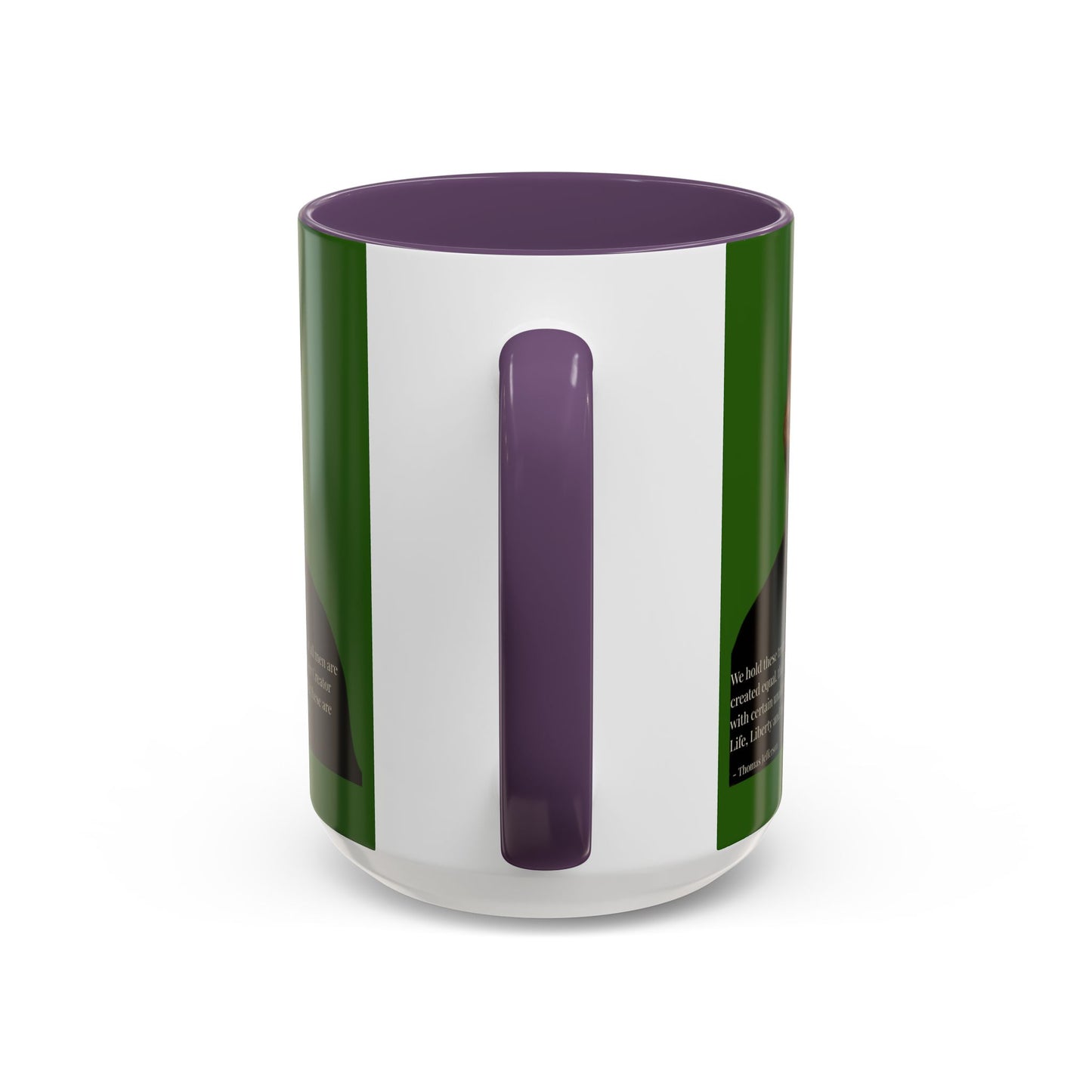 We hold these truths to be self-evident Dark Green Accent Mug by theGreenDragonTavern.shop