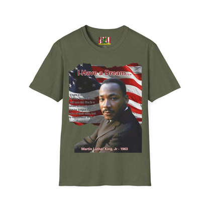 "I Have a Dream" MLKJr Dark colors Unisex T-Shirt by theGreenDragonTavern.shop
