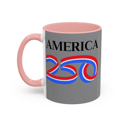 America 250 Grey Accent Mug by theGreenDragonTavern.shop
