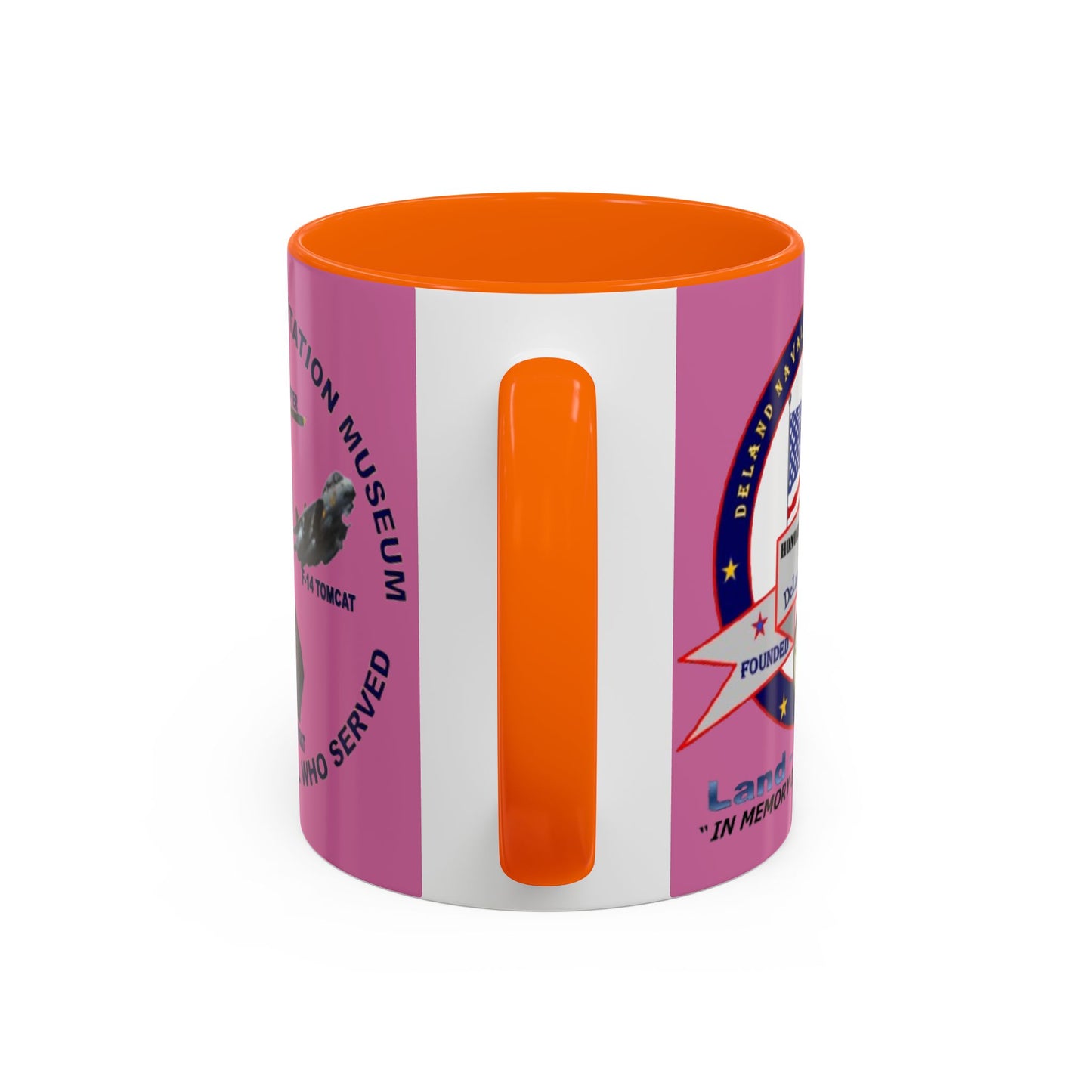 DNASM 2-sided, Founding & Student Art Pink Accent Mug by theGreenDragonTavern.shop