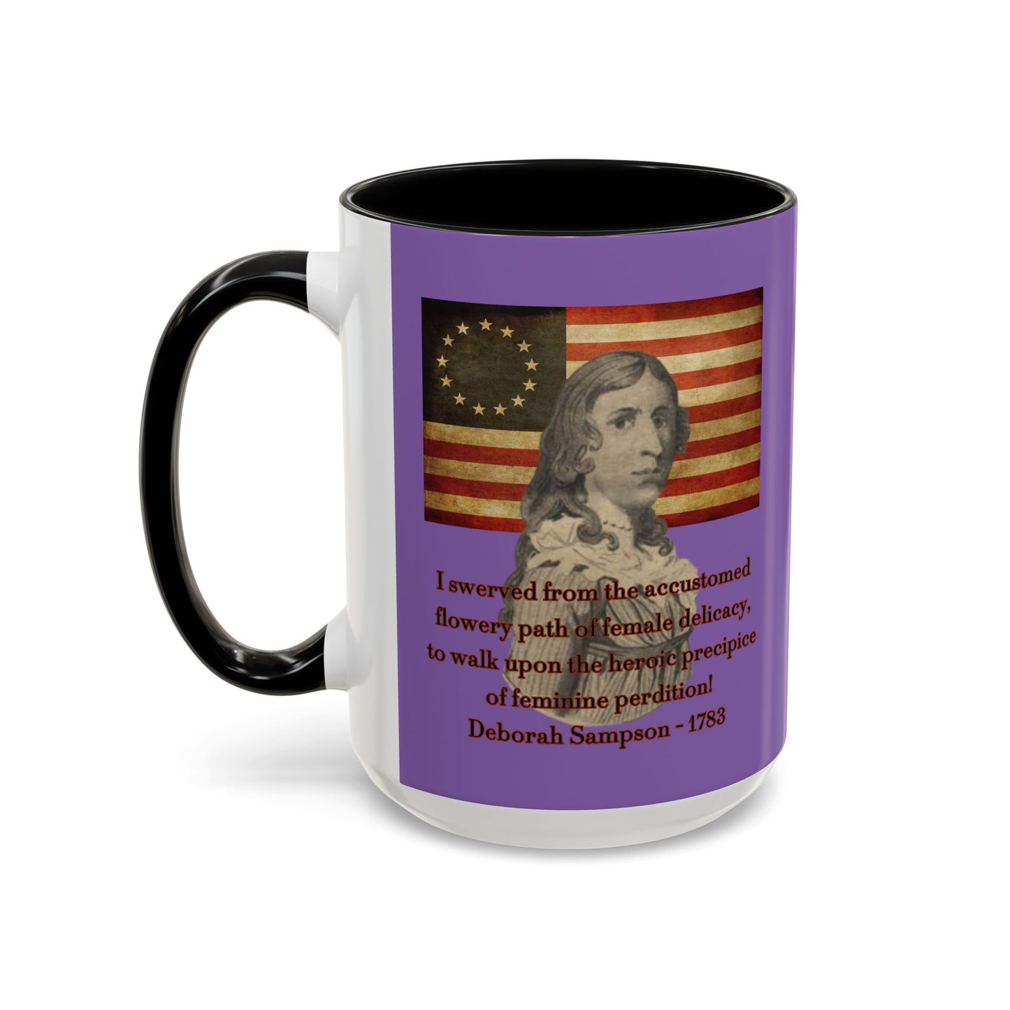 Deborah Sampson, America's Mulan Light Purple Accent Mug by theGreenDragonTavern.shop