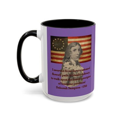 Deborah Sampson, America's Mulan Light Purple Accent Mug by theGreenDragonTavern.shop