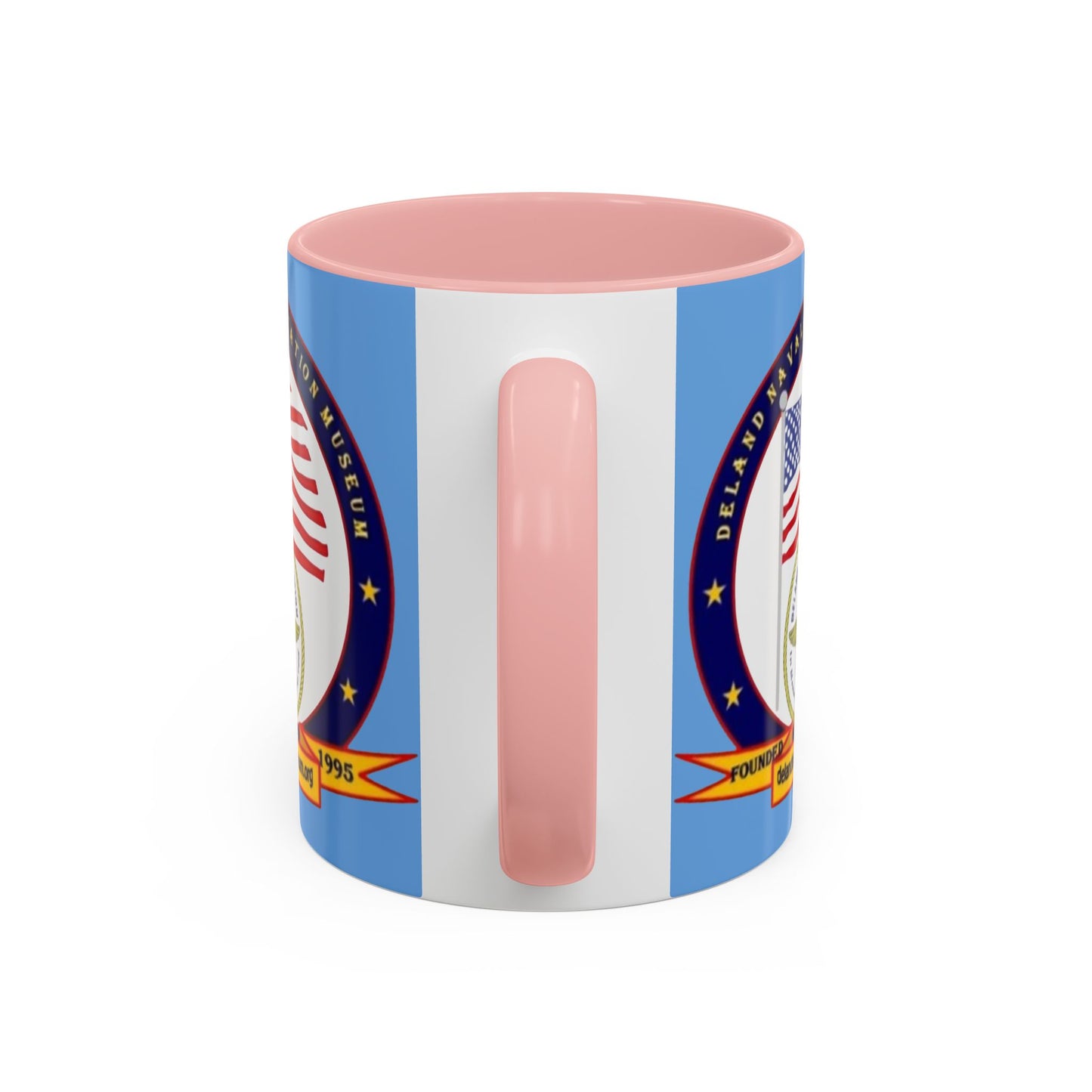 DeLand Naval Air Station Museum Light Blue Accent Mug by theGreenDragonTavern.shop