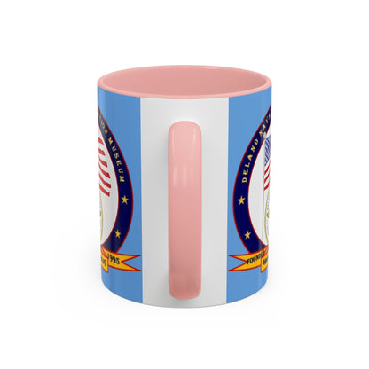 DeLand Naval Air Station Museum Light Blue Accent Mug by theGreenDragonTavern.shop