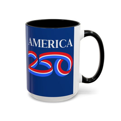 America 250 Dark Blue Accent Mug by theGreenDragonTavern.shop