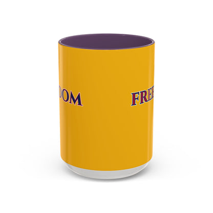 Freedom, Yellow Accent Mug by theGreenDragonTavern.shop