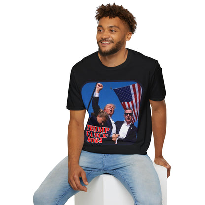 Trump and Vance 2024 Dark colors Unisex T-Shirt by theGreenDragonTavern.shop