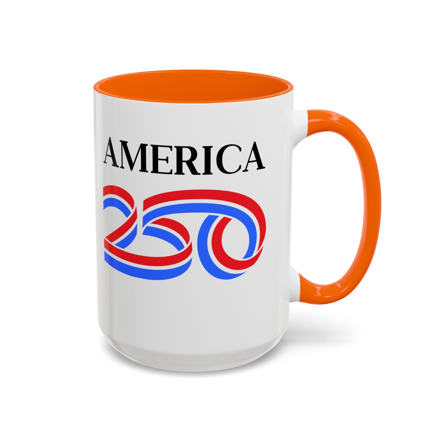 America 250 White Accent Mug by theGreenDragonTavern.shop
