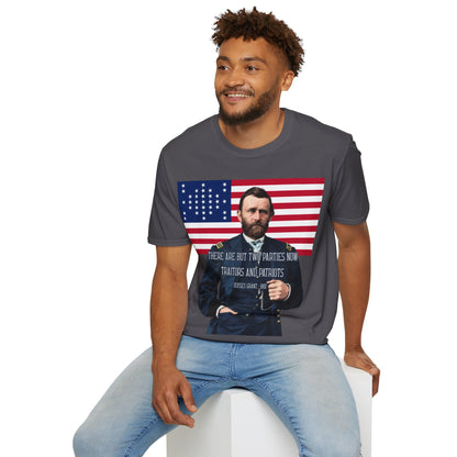 "Traitors and Patriots" Ulysses Grant Dark colors Unisex T-Shirt by theGreenDragonTavern.shop
