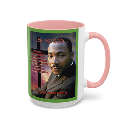 Use Me God, MLK Jr Green Accent Mug by theGreenDragonTavern.shop