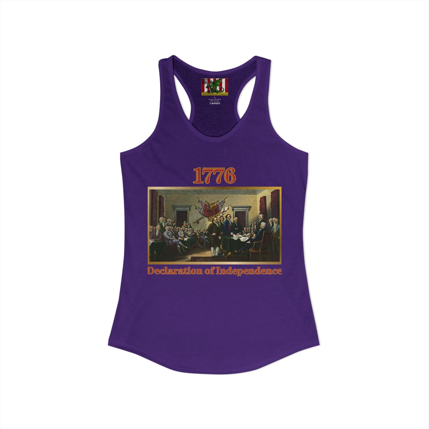 Declaration of Independence Women's Racerback Tank Top by theGreenDragonTavern.shop