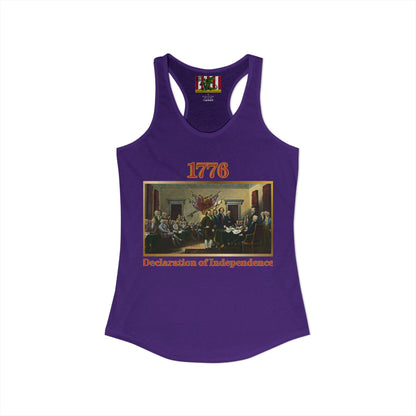 Declaration of Independence Women's Racerback Tank Top by theGreenDragonTavern.shop
