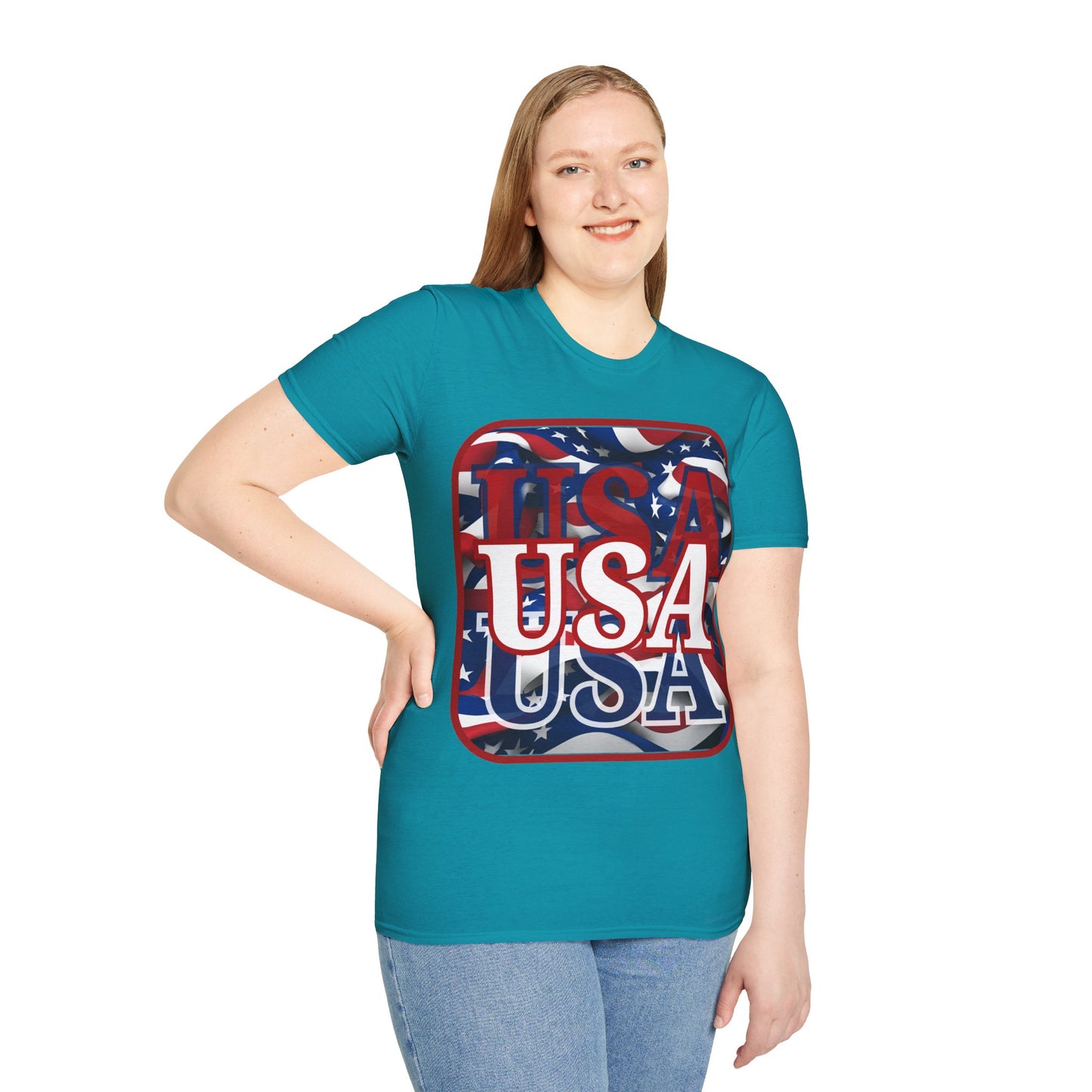 Red WHITE and Blue USA Patriot Dark colors Unisex T-Shirt by theGreenDragonTavern.shop