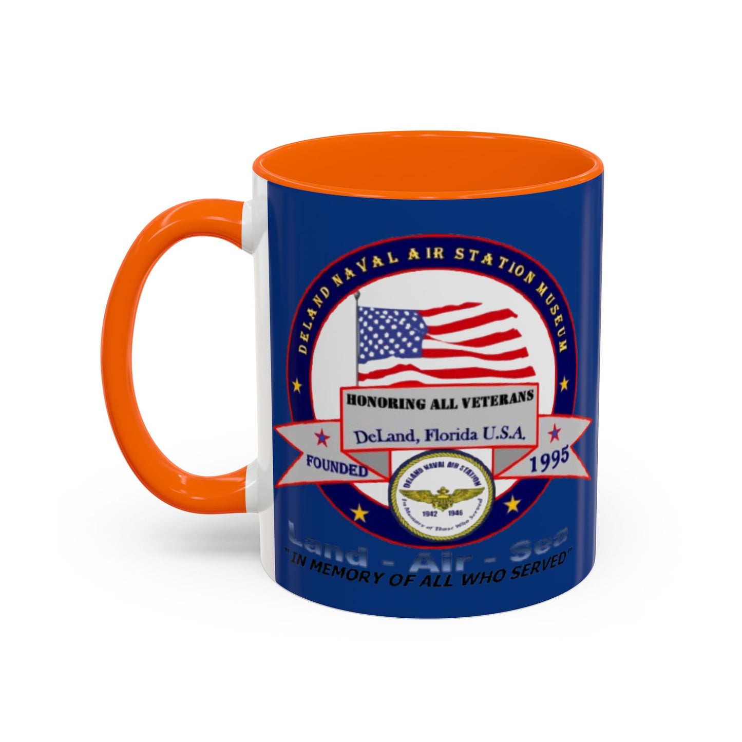 DNASM 2-sided, Founding & Student Art w/WhiteBG Dark Blue Accent Mug by theGreenDragonTavern.shop