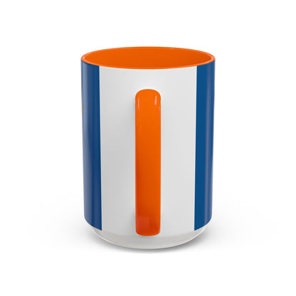 Hula Girl Packin' Heat Dark Blue Accent Mug by theGreenDragonTavern.shop