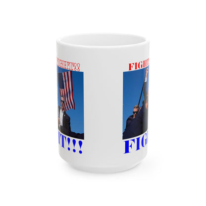 FIGHT! FIGHT!! FIGHT!!! White Mug by theGreenDragonTavern.shop