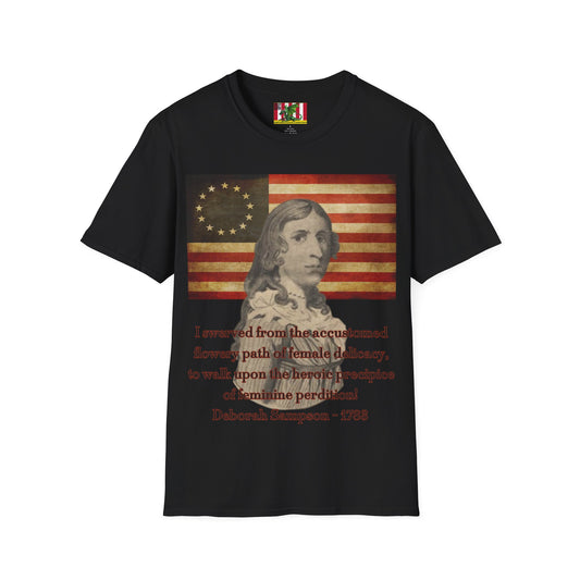 Deborah Sampson, America's Mulan Dark colors Unisex T-Shirt by theGreenDragonTavern.shop