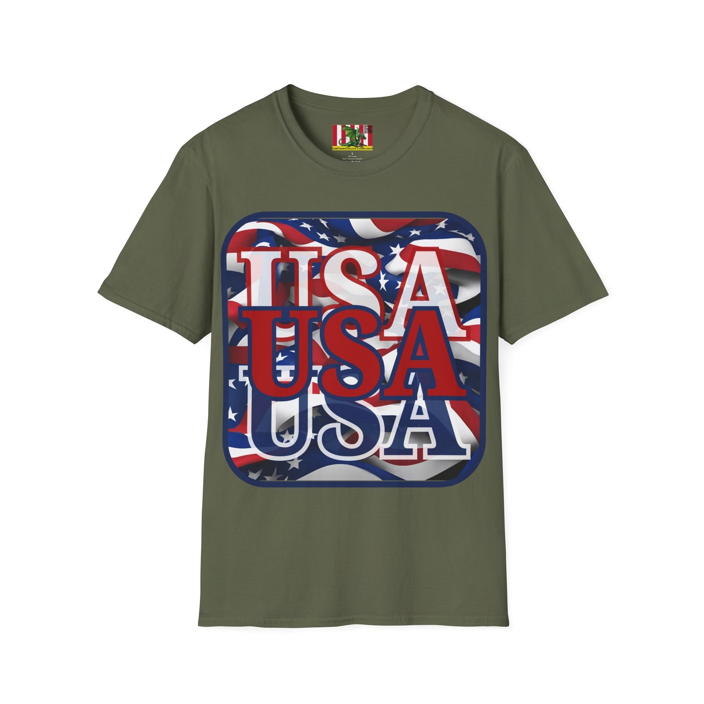 RED White and Blue USA Patriot DKcolors Unisex T-Shirt by theGreenDragonTavern.shop