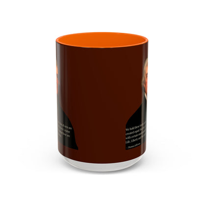 We hold these truths to be self-evident Brown Accent Mug by theGreenDragonTavern.shop