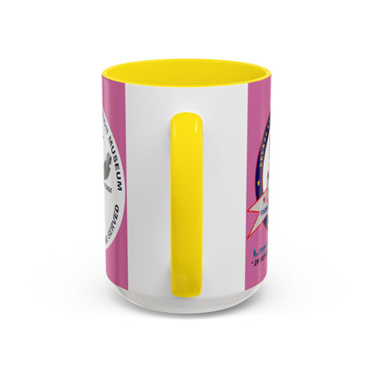 DNASM 2-sided, Founding & Student Art w/WhiteBG Pink Accent Mug by theGreenDragonTavern.shop