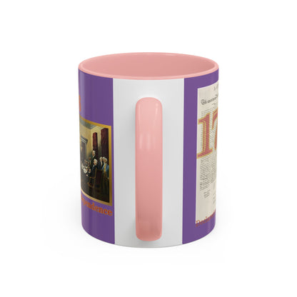 Declaration of Independence Light Purple Accent Mug by theGreenDragonTavern.shop