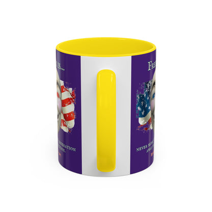 Ronald Reagan Freedom Vendetta Purple Accent Mug by theGreenDragonTavern.shop