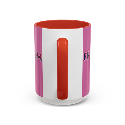 Freedom, Pink Accent Mug by theGreenDragonTavern.shop