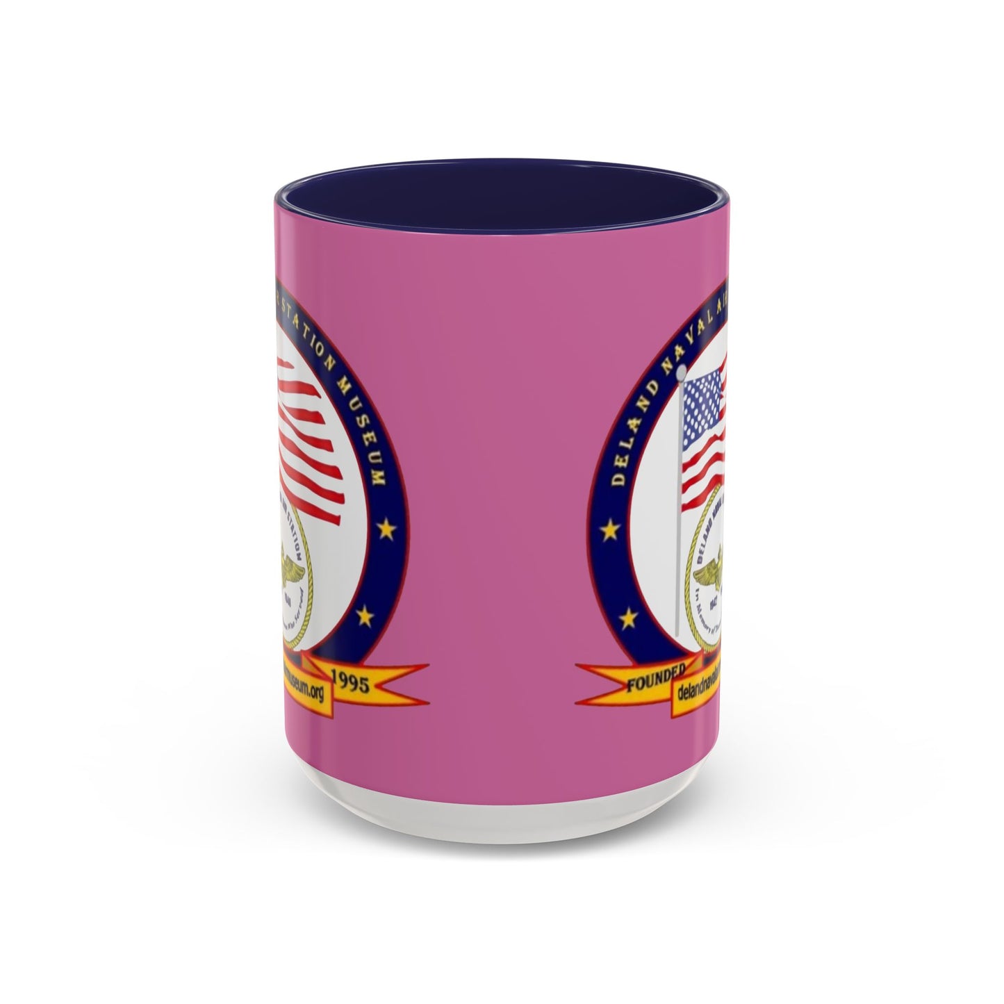 DeLand Naval Air Station Museum Pink Accent Mug by theGreenDragonTavern.shop