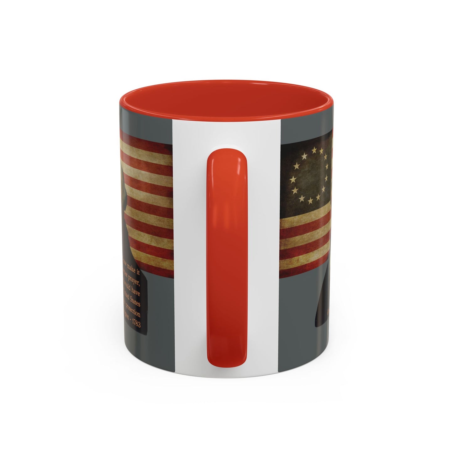 Washington's Earnest Prayer Grey Accent Mug by theGreenDragonTavern.shop