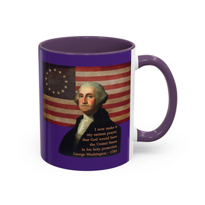 Washington's Earnest Prayer Purple Accent Mug by theGreenDragonTavern.shop