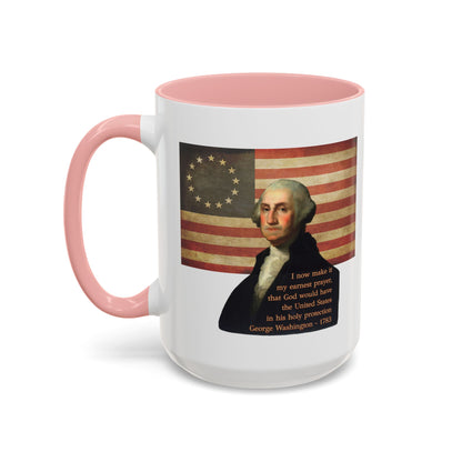 Washington's Earnest Prayer White Accent Mug by theGreenDragonTavern.shop