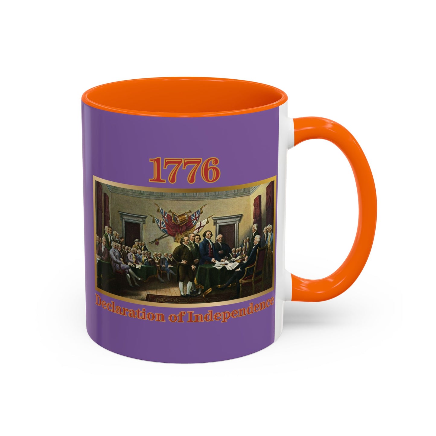 Declaration of Independence Light Purple Accent Mug by theGreenDragonTavern.shop
