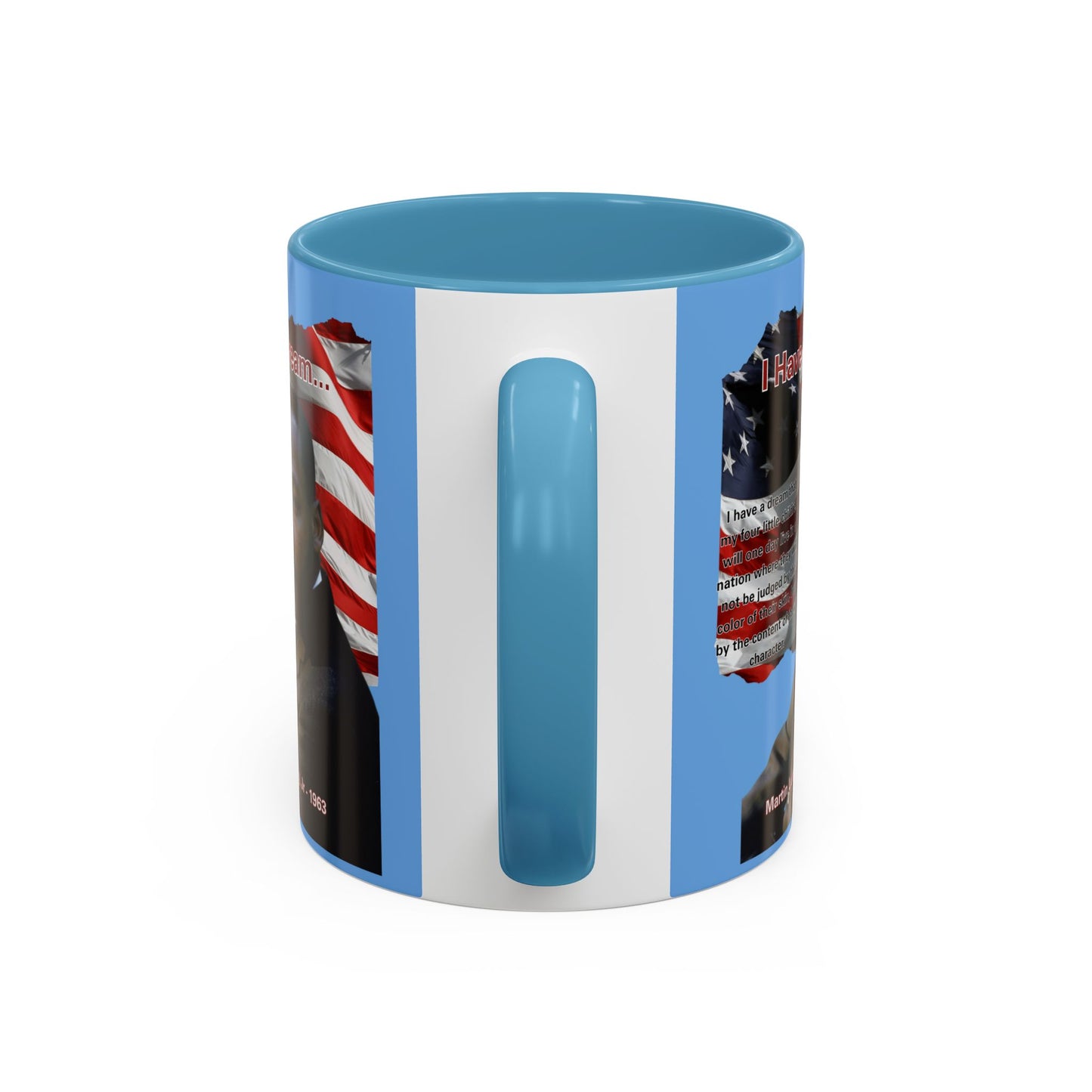 "I Have a Dream" MLKJr Blue Accent Mug by theGreenDragonTavern.shop