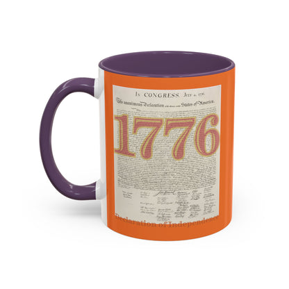 Declaration of Independence Orange Accent Mug by theGreenDragonTavern.shop