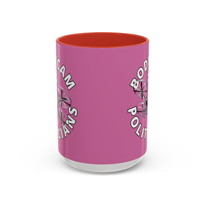 Bodycam the Politicians Drone Pink Accent Mug by theGreenDragonTavern.shop