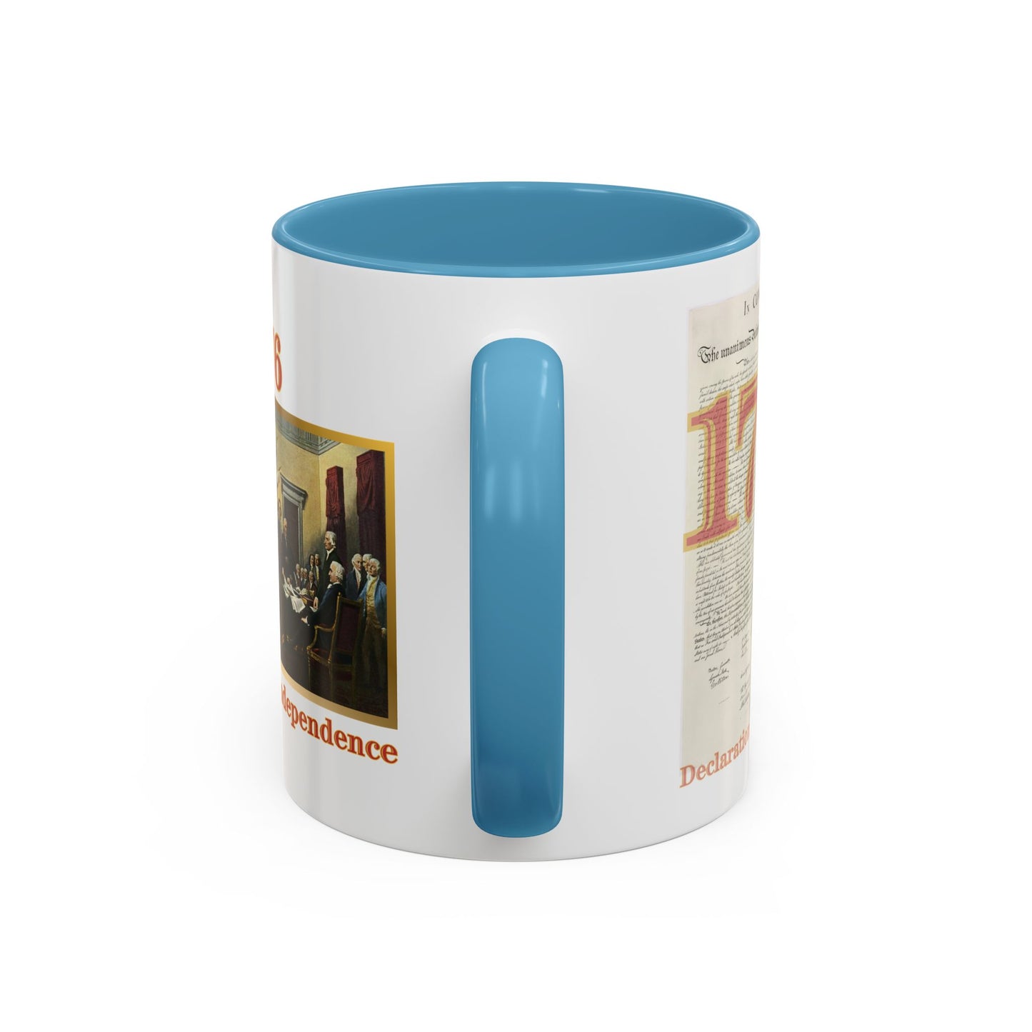 Declaration of Independence White Accent Mug by theGreenDragonTavern.shop