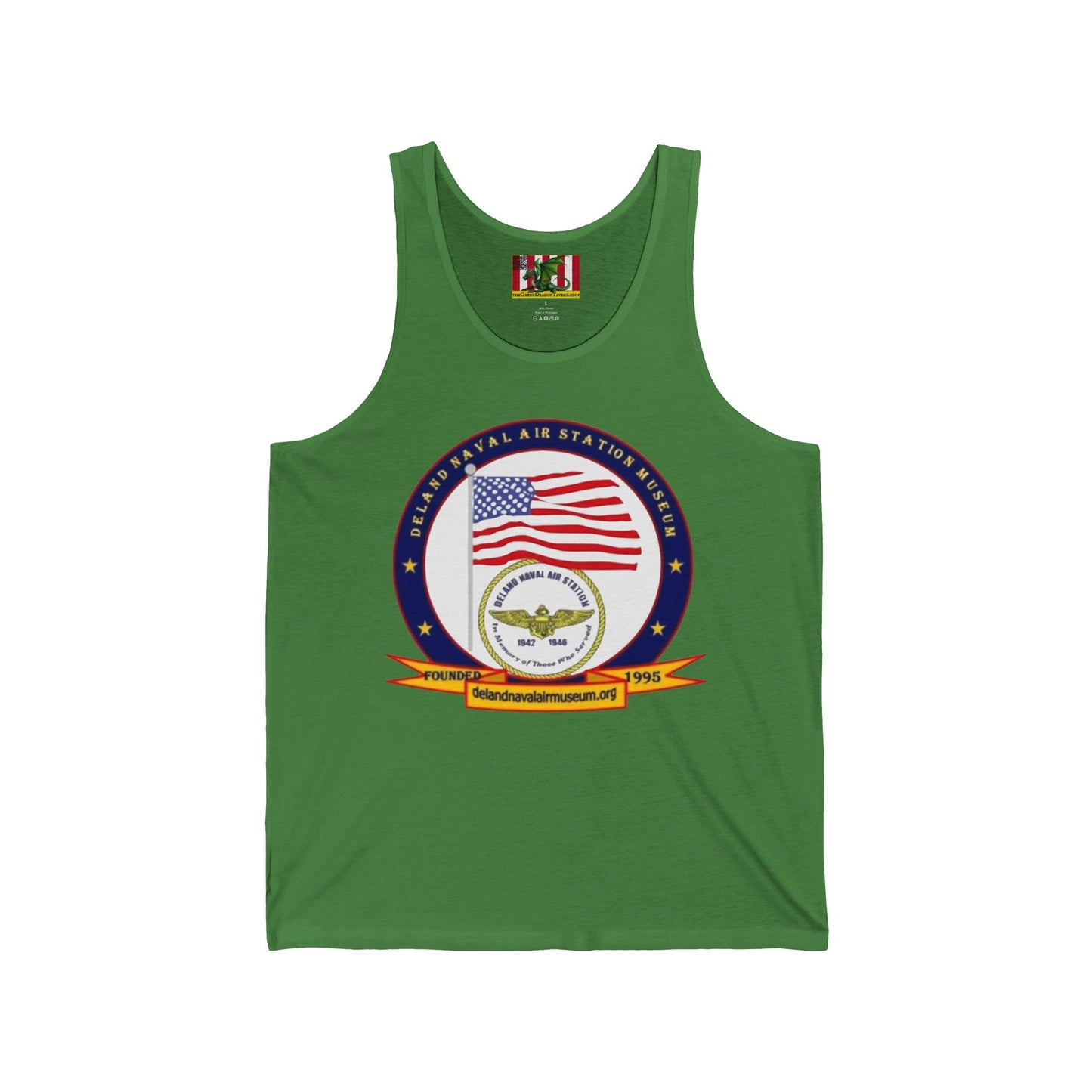 DeLand Naval Air Station Museum Unisex Jersey Tank Top by theGreenDragonTavern.shop