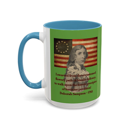 Deborah Sampson, America's Mulan Green Accent Mug by theGreenDragonTavern.shop