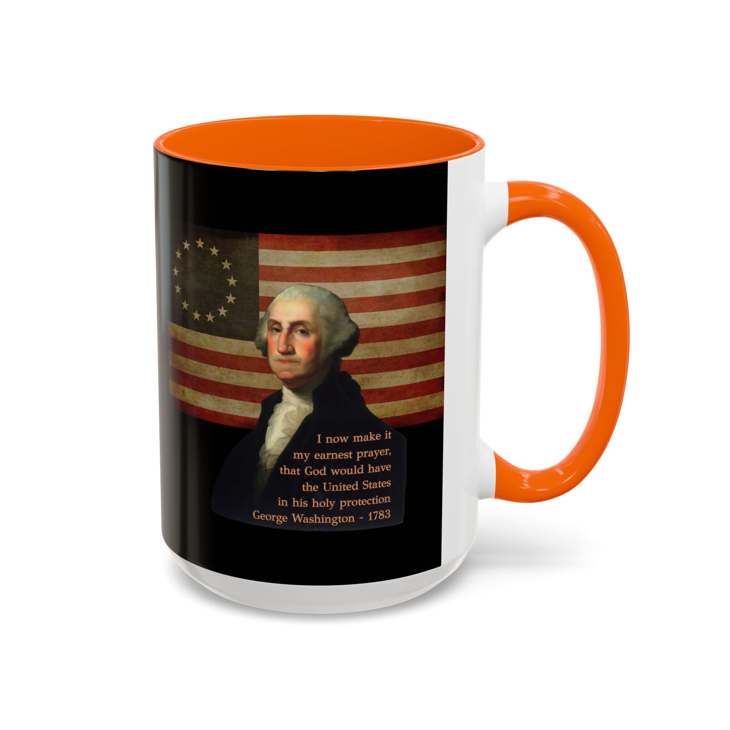 Washington's Earnest Prayer Black Accent Mug by theGreenDragonTavern.shop