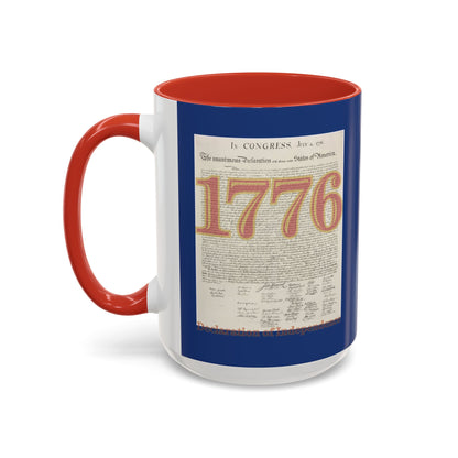 Declaration of Independence Dark Blue Accent Mug by theGreenDragonTavern.shop