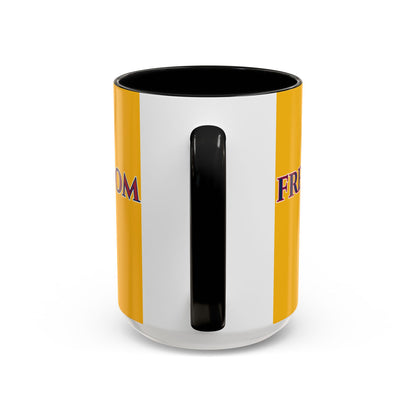 Freedom, Yellow Accent Mug by theGreenDragonTavern.shop