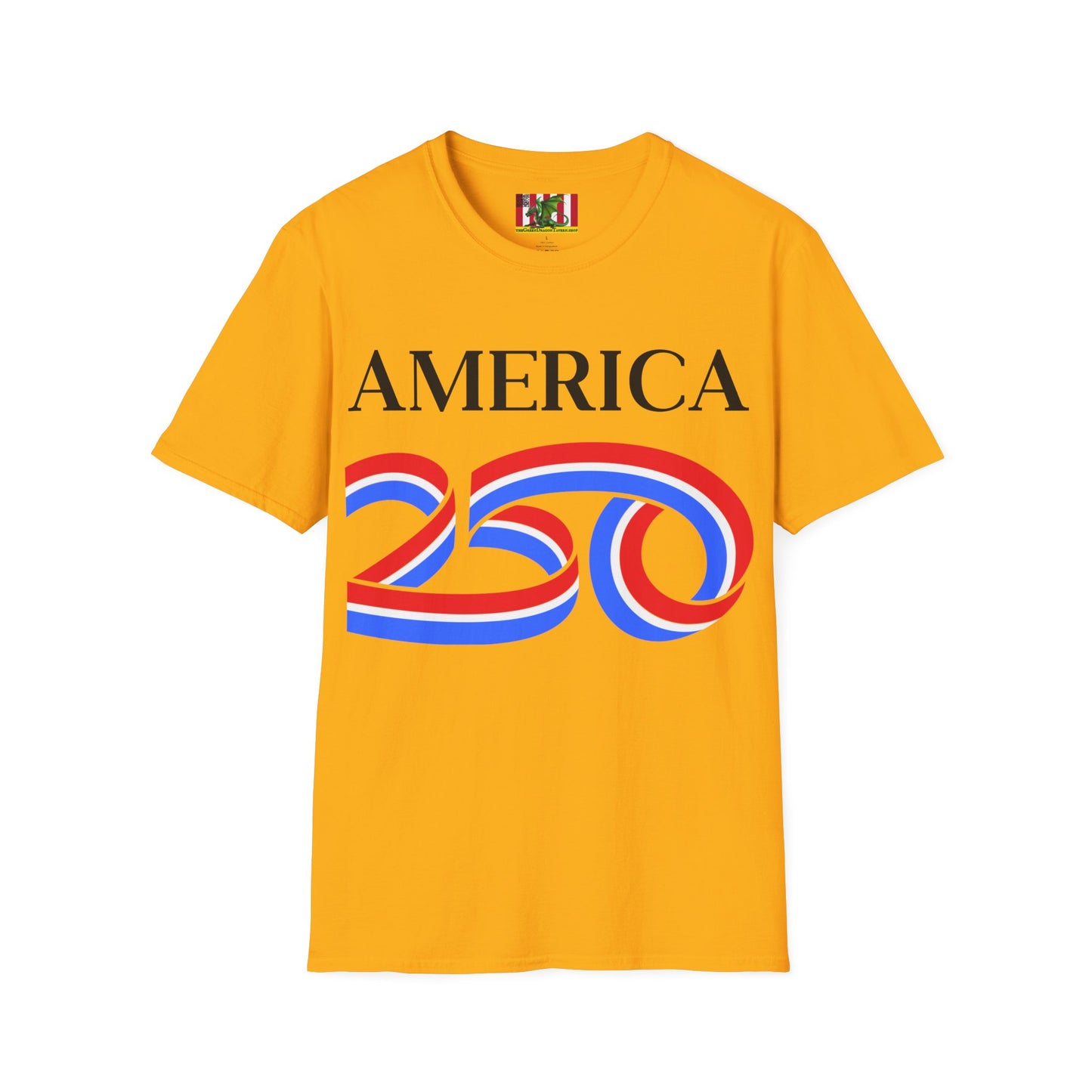 America 250 Black font, Light colors, Unisex T-Shirt by theGreenDragonTavern.shop
