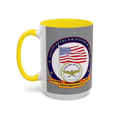 DeLand Naval Air Station Museum Grey Accent Mug by theGreenDragonTavern.shop